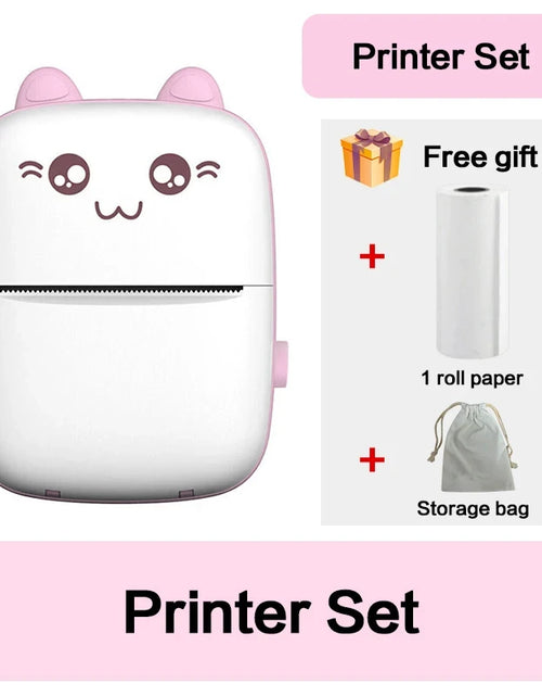 Load image into Gallery viewer, Mini Thermal Printer Wireless BT 200Dpi Label Photo Memo Wrong Question Printing Tag Bluetooth Printer USB Cable Portable
