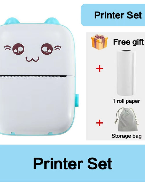 Load image into Gallery viewer, Mini Thermal Printer Wireless BT 200Dpi Label Photo Memo Wrong Question Printing Tag Bluetooth Printer USB Cable Portable
